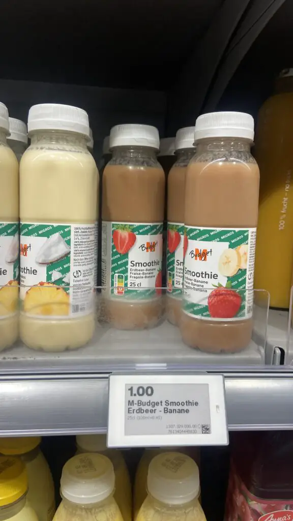 fruit smoothie from migros switzerland