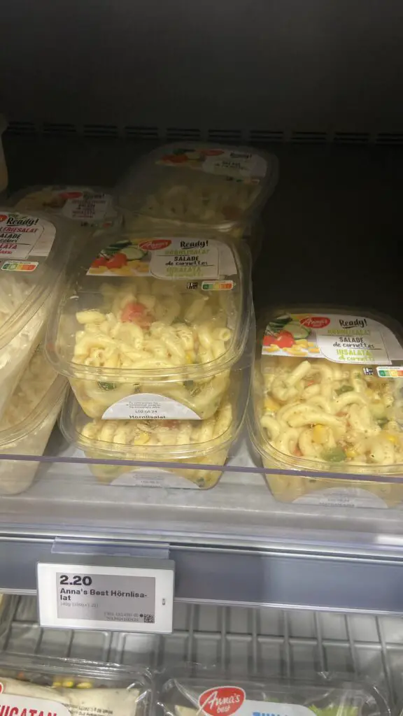 pasta salad from migros switzerland