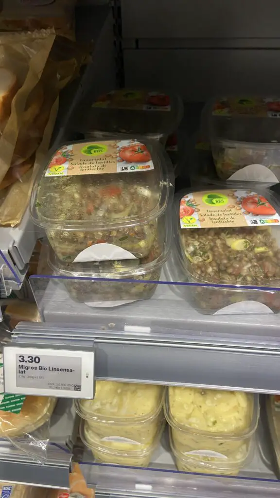 lentil salad from migros switzerland