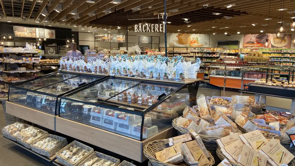 migros bakery section swiss grocery store