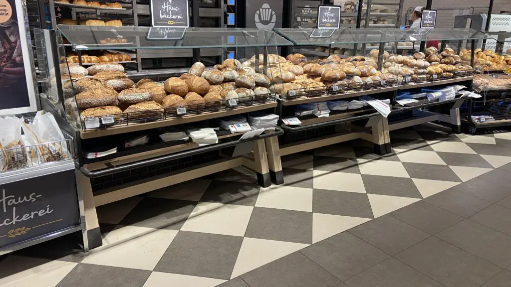 migros bakery of fresh bread swiss grocery store