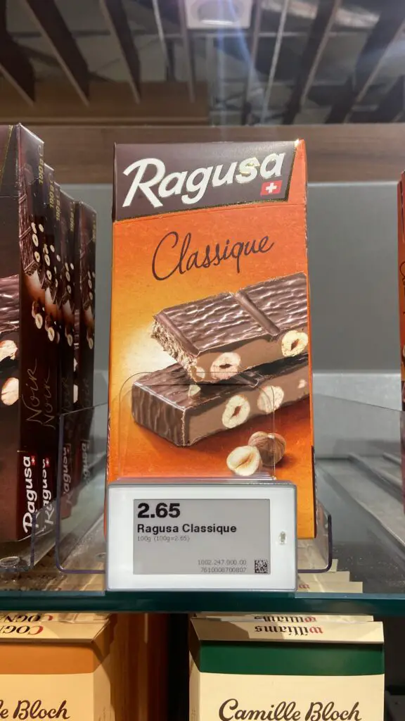 ragusa swiss chocolate from migros grocery store switzerland