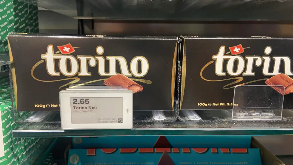 torino swiss chocolate from migros grocery store switzerland