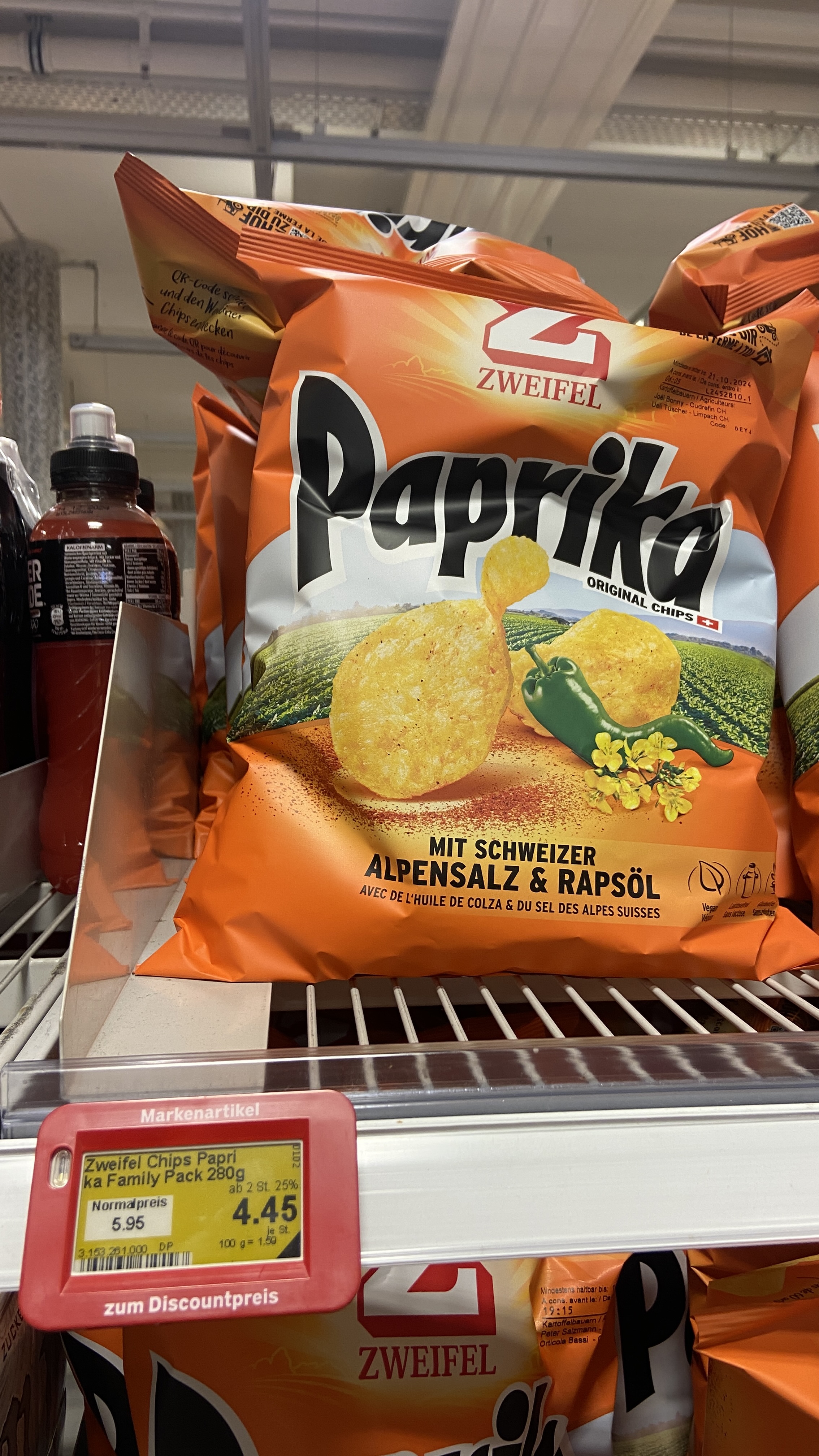 paprika potato chips from coop grocery store switzerland