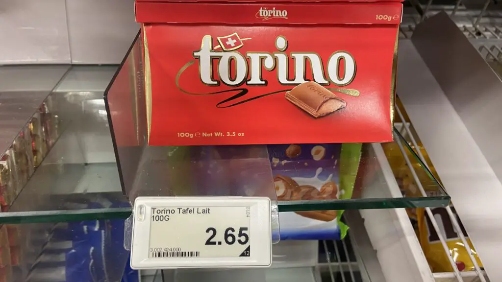 torino swiss chocolate from coop grocery store switzerland