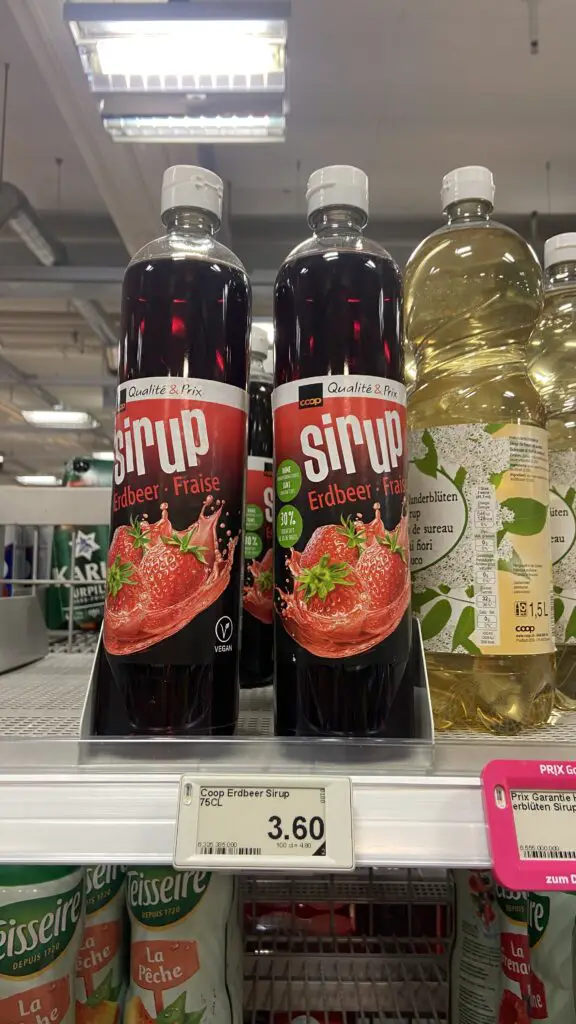 sirup from coop swiss grocery store