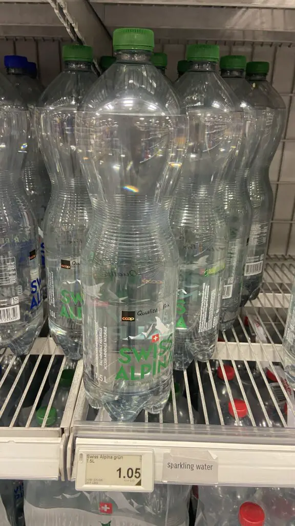 carbonated water from coop swiss grocery store