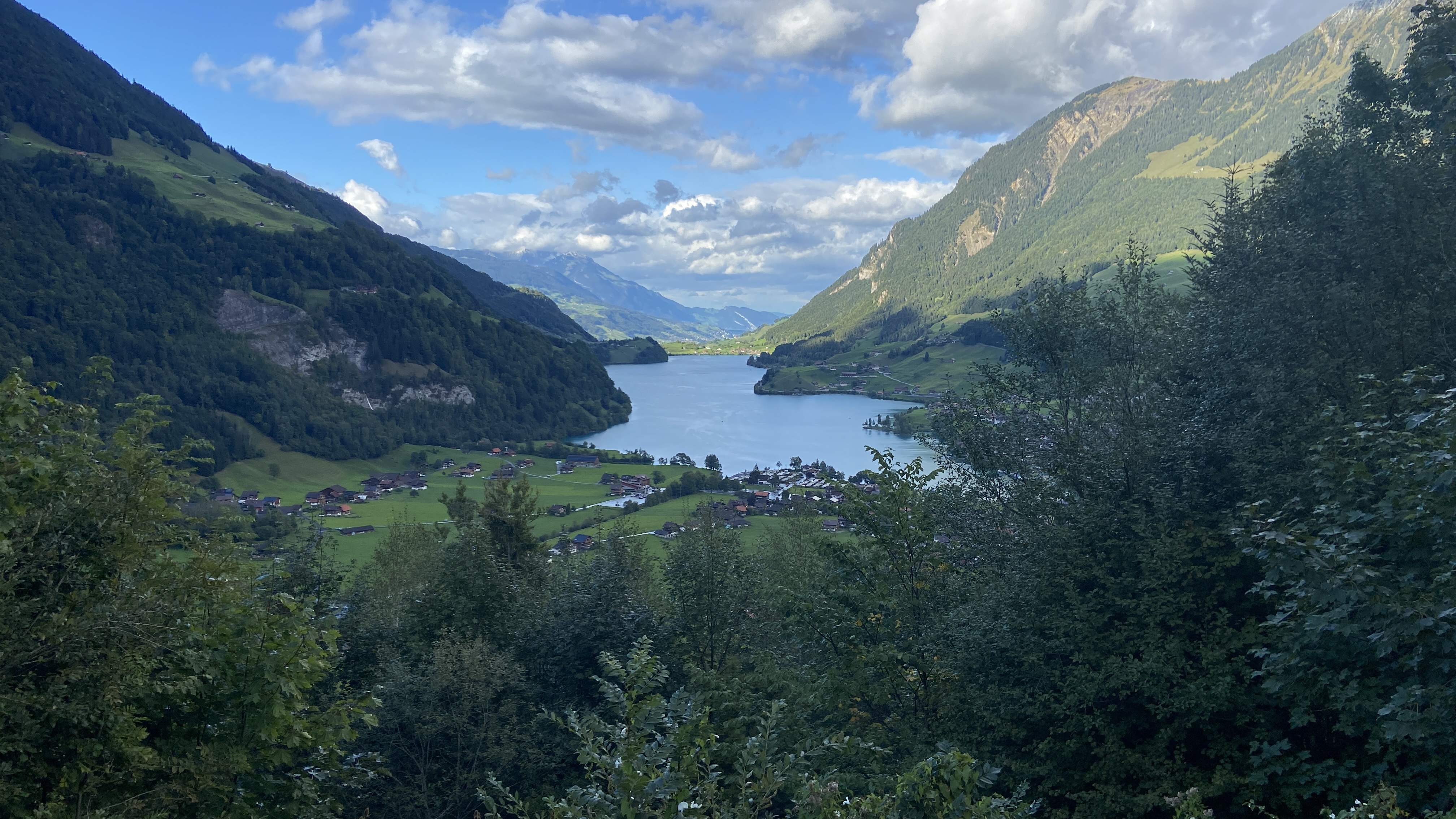 view from the road of lungern switzerland