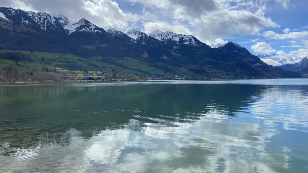 views of swiss alps from sarnen switzerland