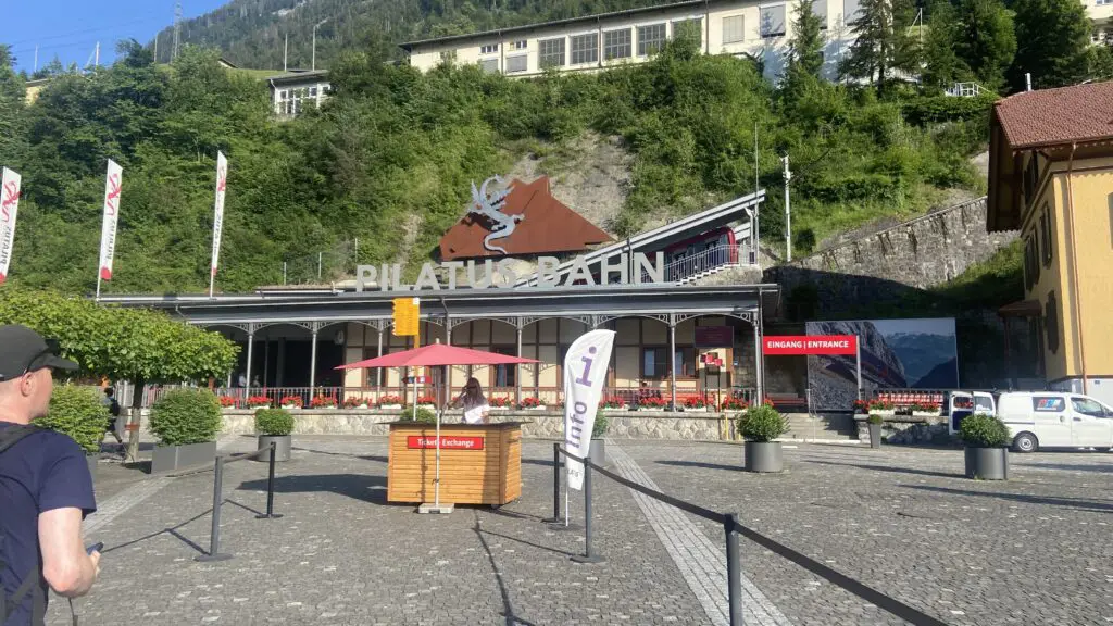 pilatus train station in alpnachstad