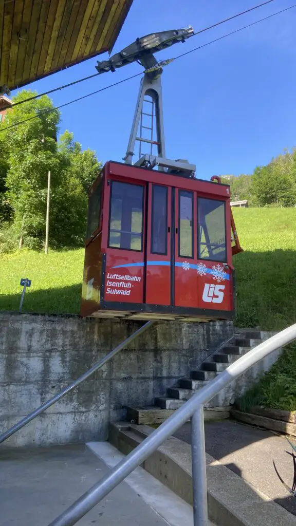 small isenfluh sulwald cable car station in isenfluh switzerland for 8 people or 1 cow