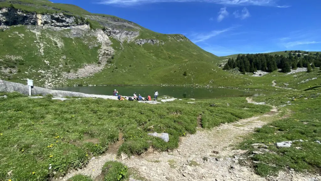 sulsseewli lake near lobhorn hut above sulwald switzerland