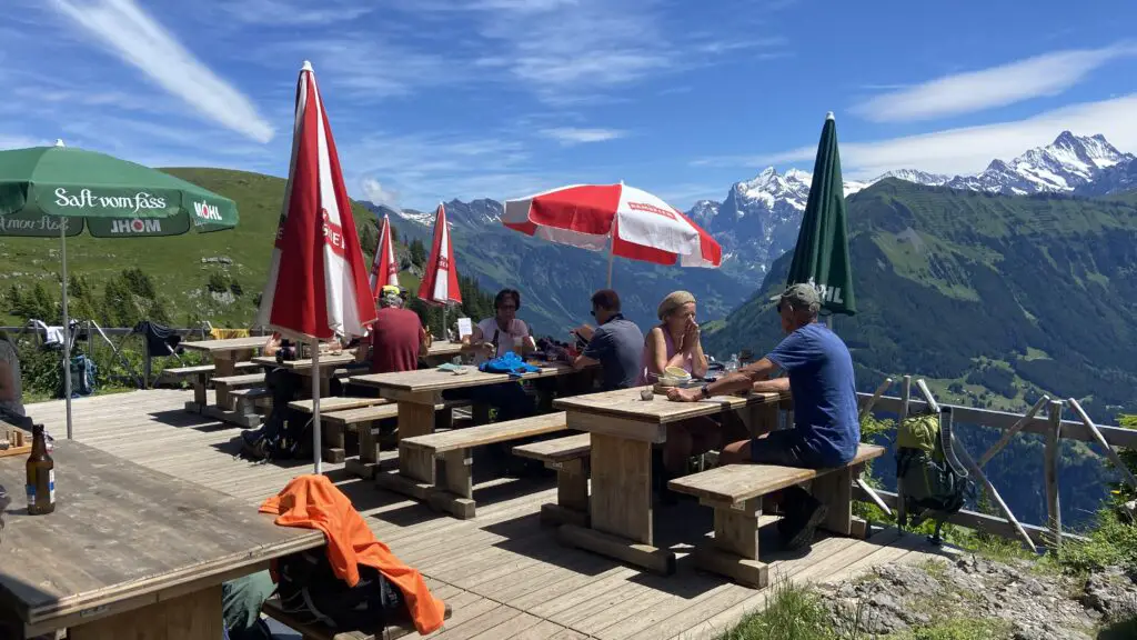 panoramic terrace at the lobhornhutte switzerland