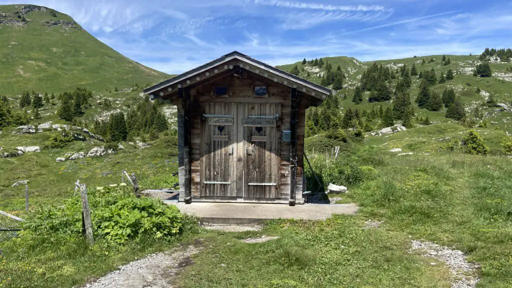 outhouses at the lobhornhutte switzerland