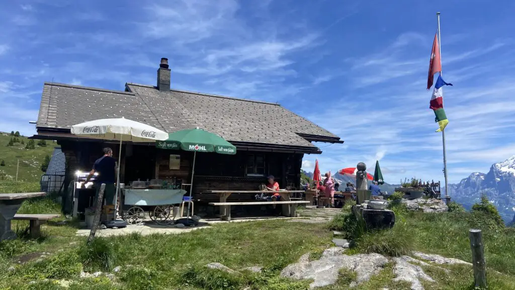 view of the lobhorn hut switzerland