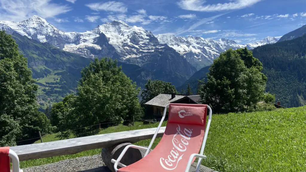 views from the panoramic terrace at restaurant sulwald stübli