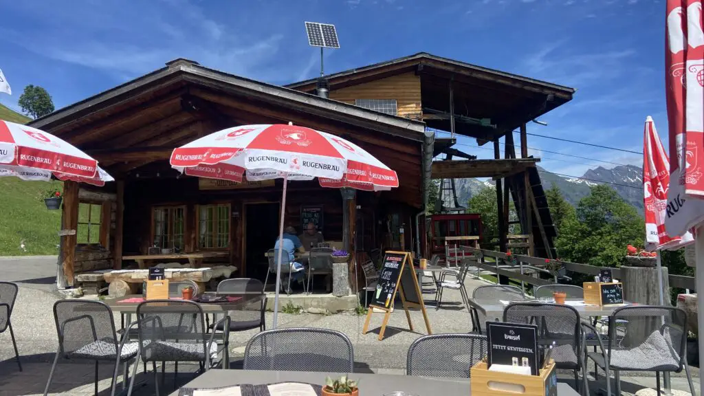 terrace at restaurant sulwald stübli