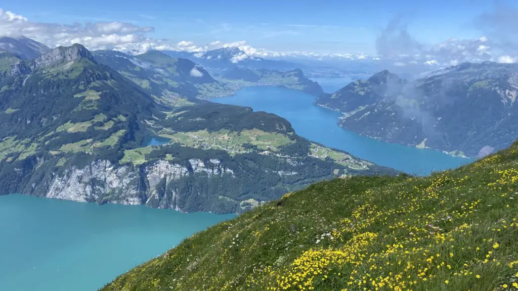 lake views from fronalpstock switzerland stoos ridge