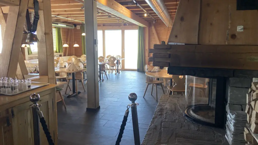 fronalpstock switzerland restaurant dining room inside