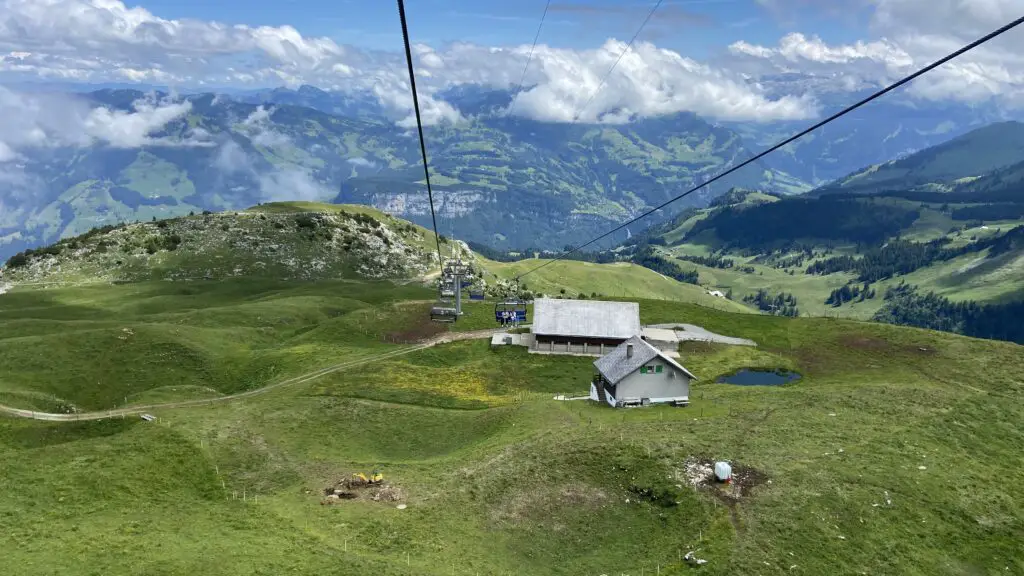 chairlift from fronalpstock to stoos switzerland