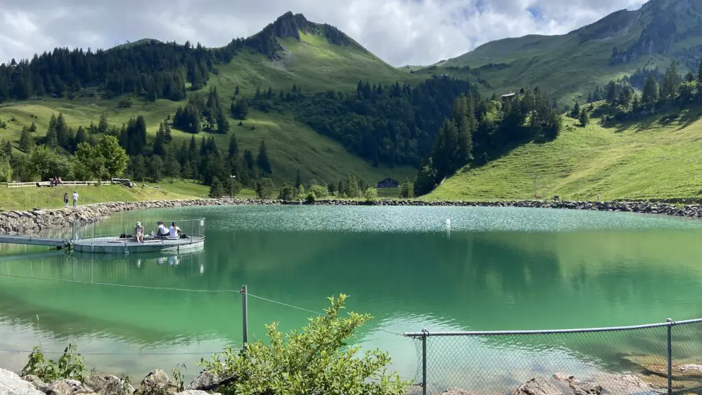 little stoos lake in stoos switzerland