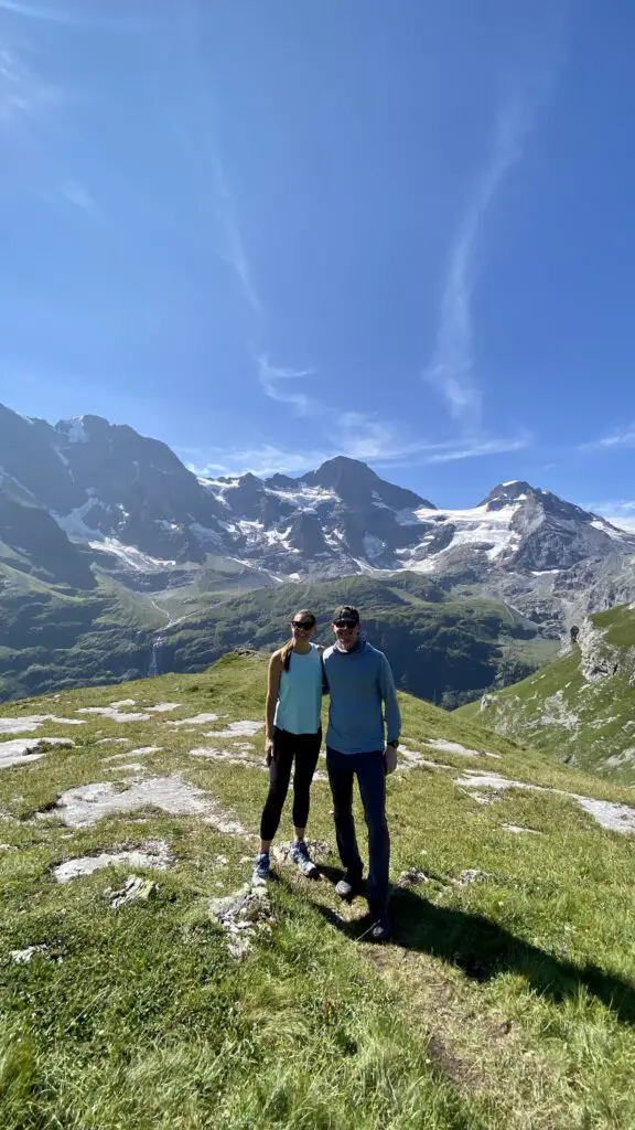 jana and brett aplins in the alps at tanzbödeli switzerland