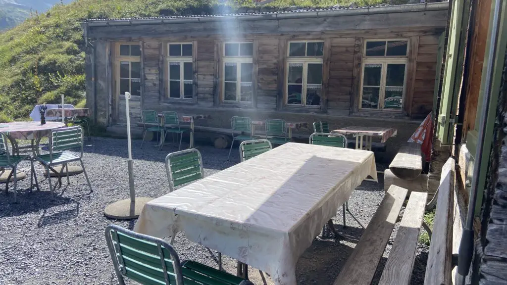 outdoor terrace at restaurant hotel obersteinberg switzerland