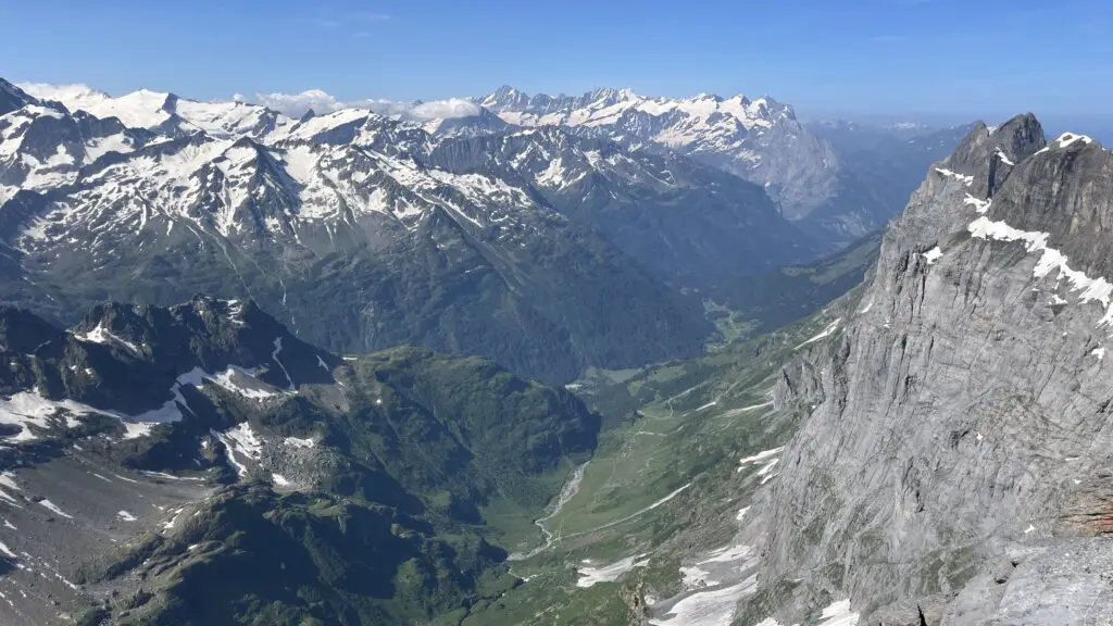view from the top of mt titlis switzerland