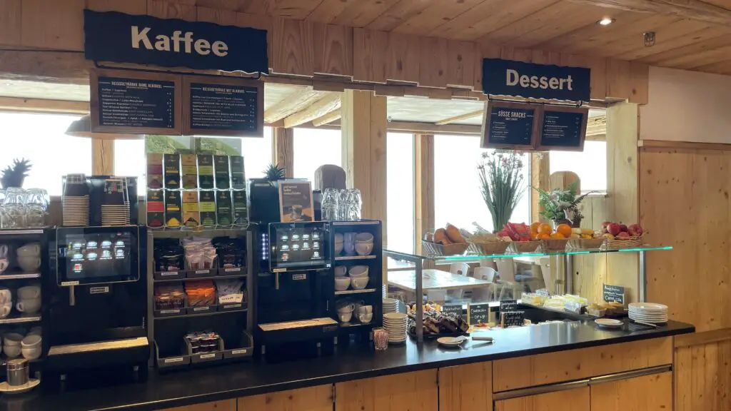 self service restaurant coffee and desserts on mt titlis switzerland