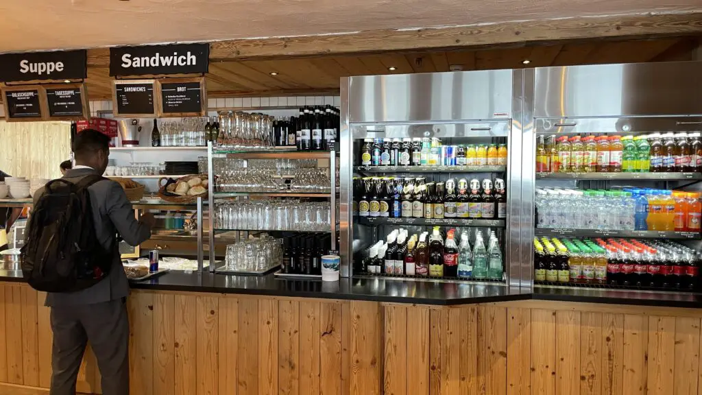 self service restaurant drinks on mt titlis switzerland