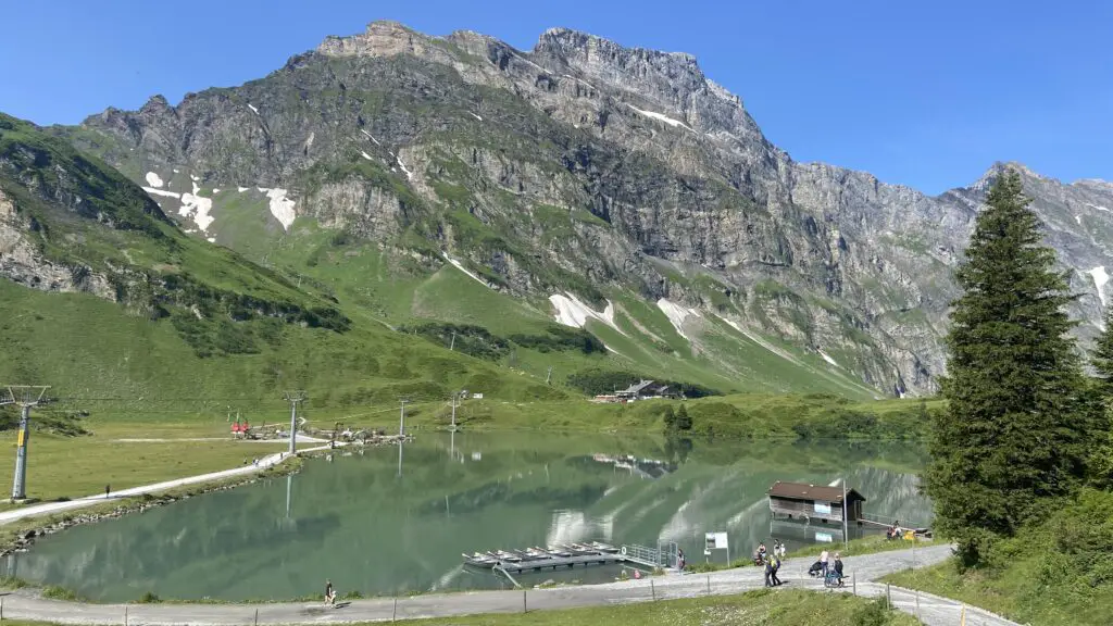 view of trubsee lake from trubsee station