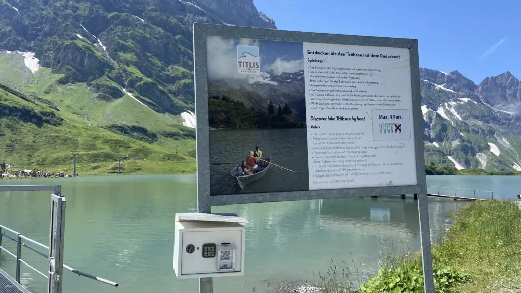 rent a boat at lake trübsee