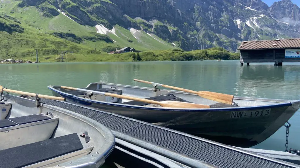 paddle boat rental at trübsee lake