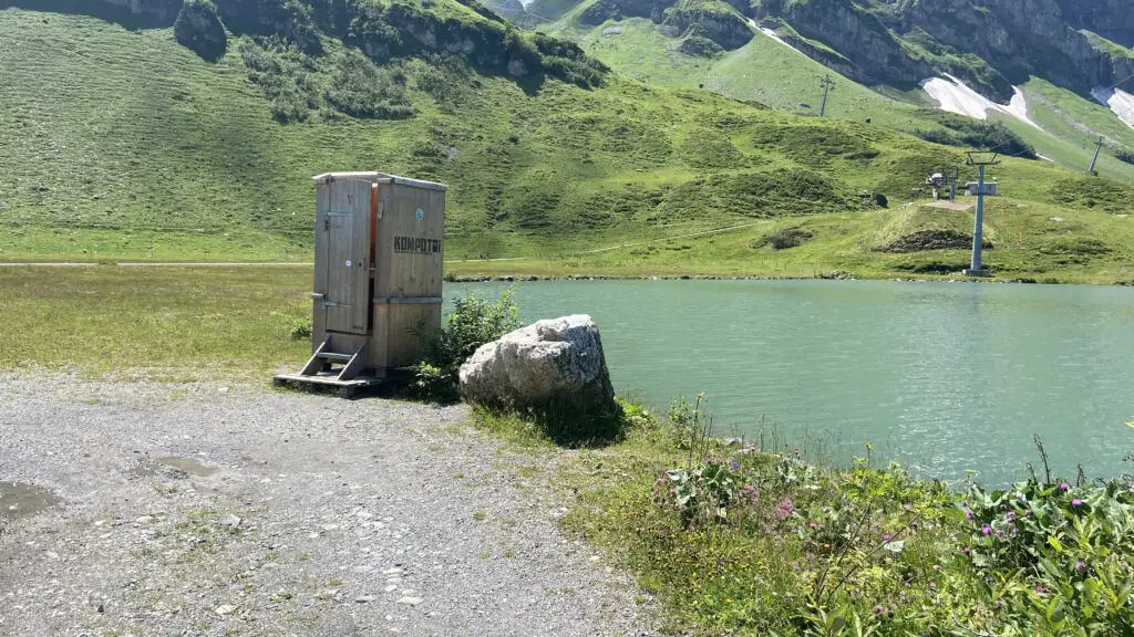 composting toilet at the trübsee playground