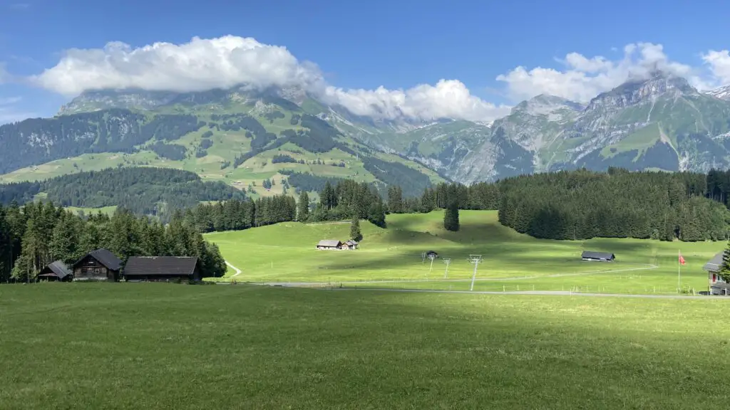 view of engelberg from untertrübsee
