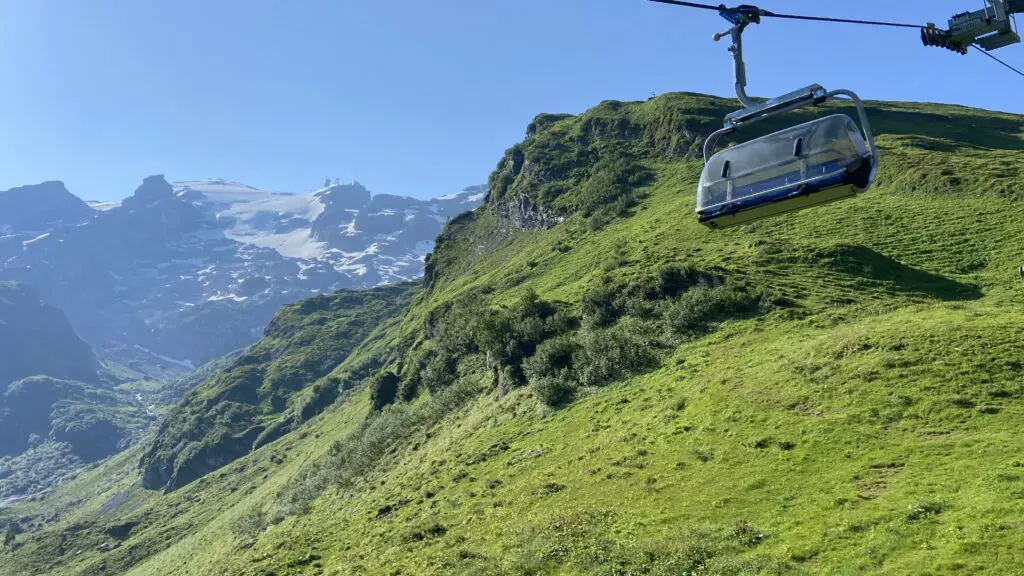 chairlift on the jochpass engelberg switzerland