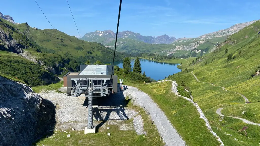 view of engstlensee chairlift station switzerland