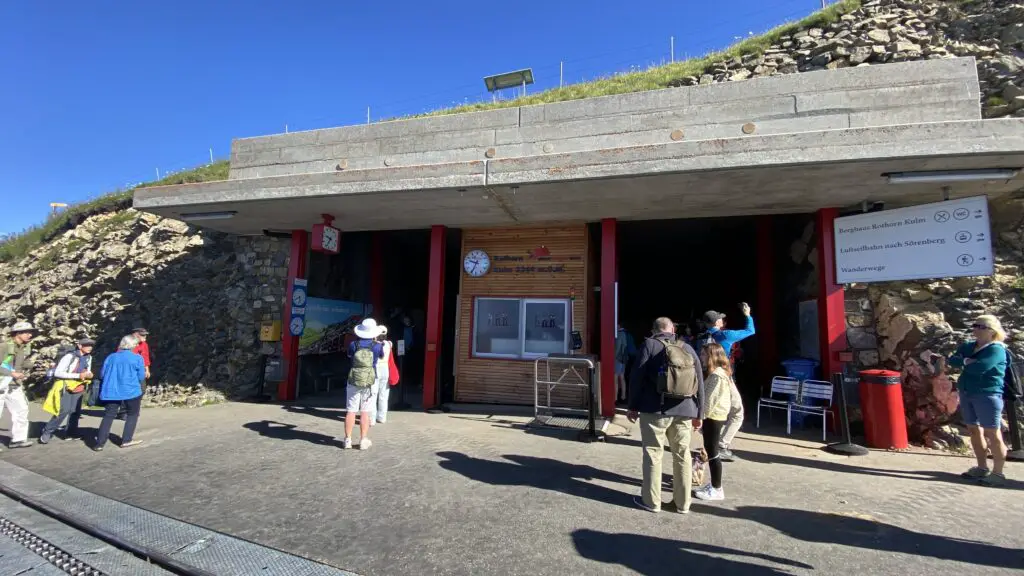 brienz rothorn station at the top of the mountain