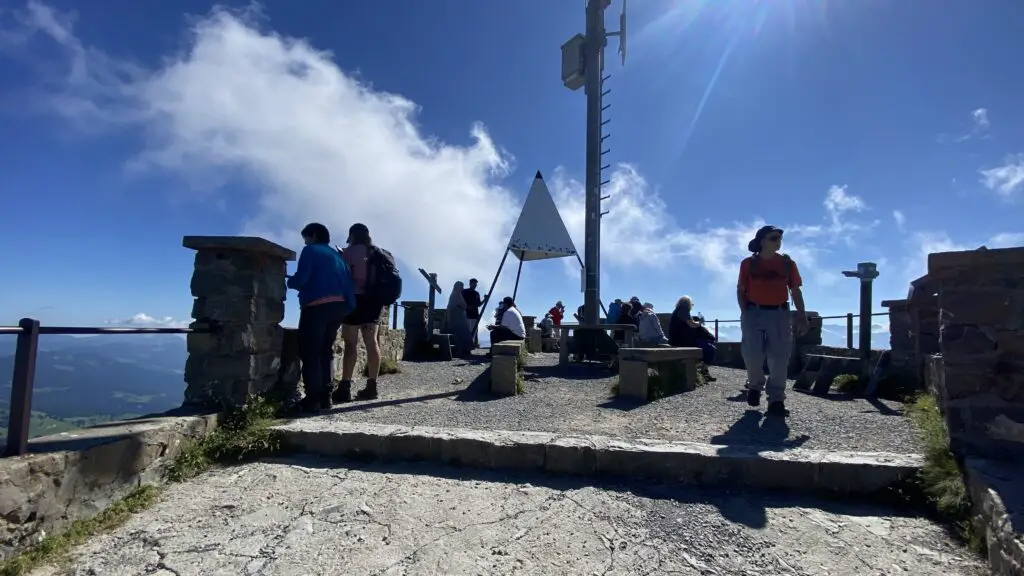 terrace on the summit of the brienzer rothorn