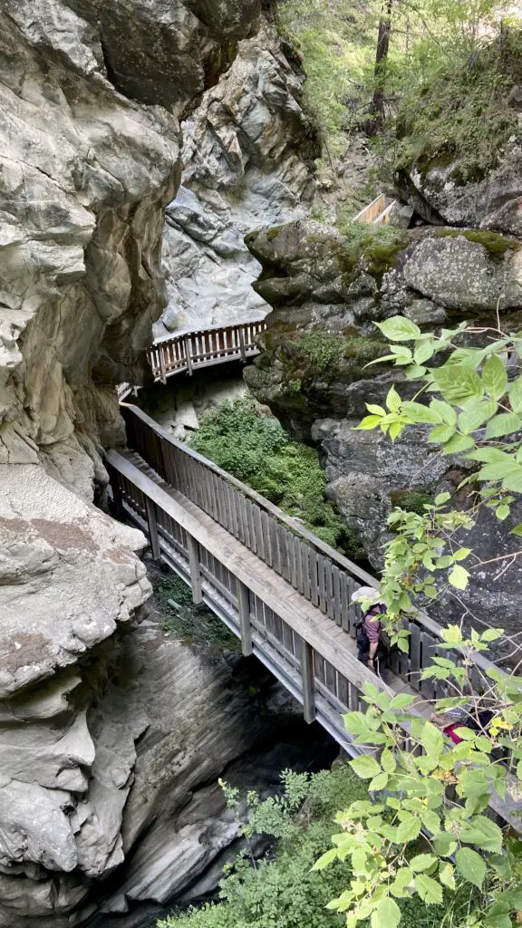 walkways in gorner gorge zermatt switzerland