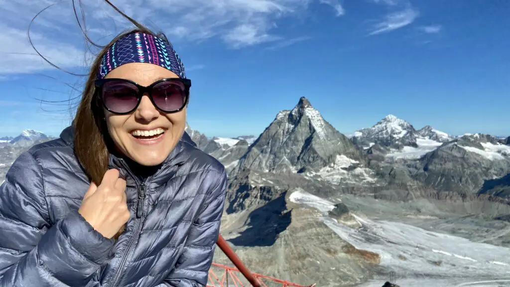 jana from aplins in the alps at matterhorn glacier paradise in zermatt switzerland