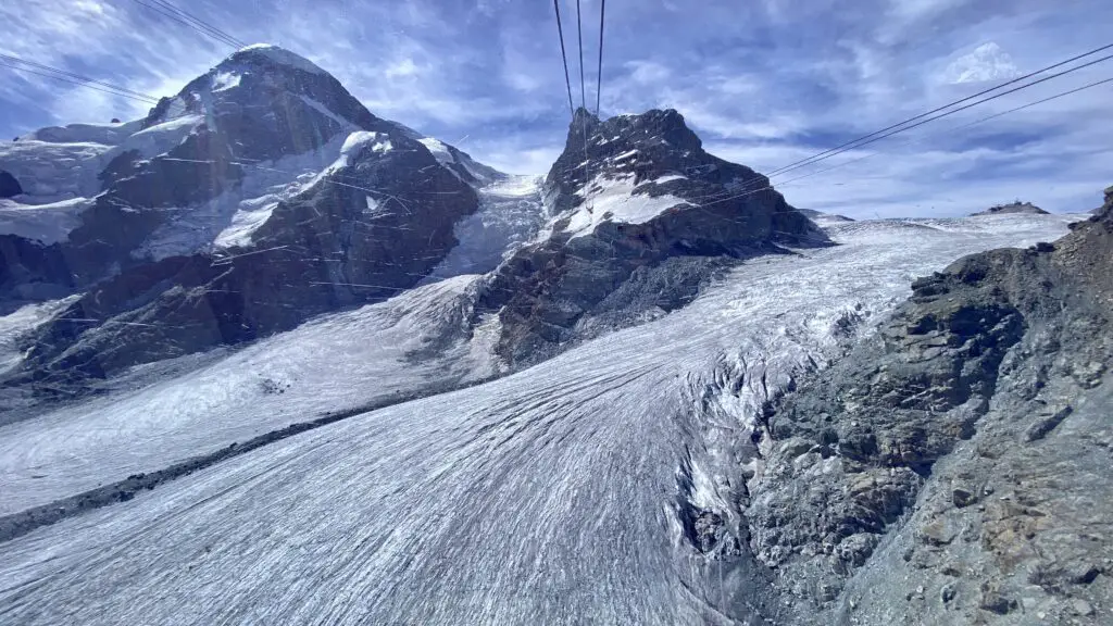 view of matterhorn glacier paradise klein matterhorn from the matterhorn glacier ride