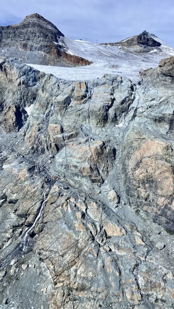 view of glaciers in zermatt switzerland from matterhorn glacier ride