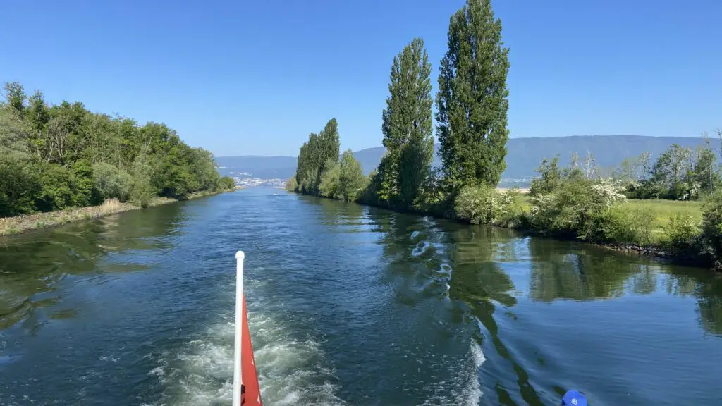 canal view on lake neuchatel