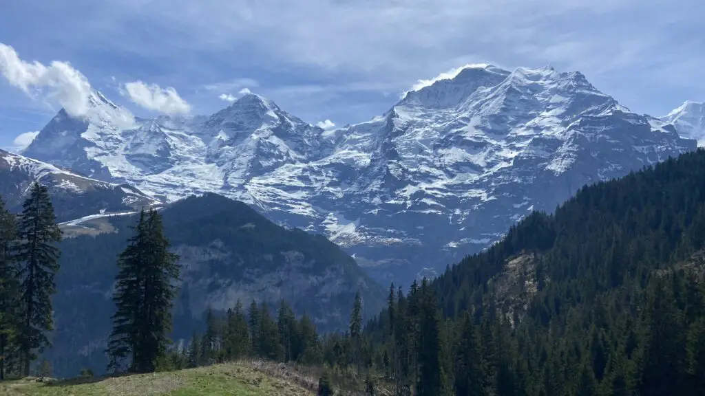 grutschalp view of big 3 peaks