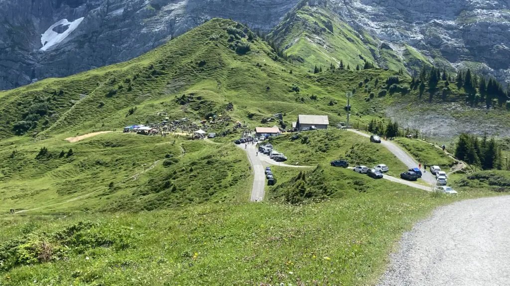 looking down at grosse scheidegg grindelwald switzerland