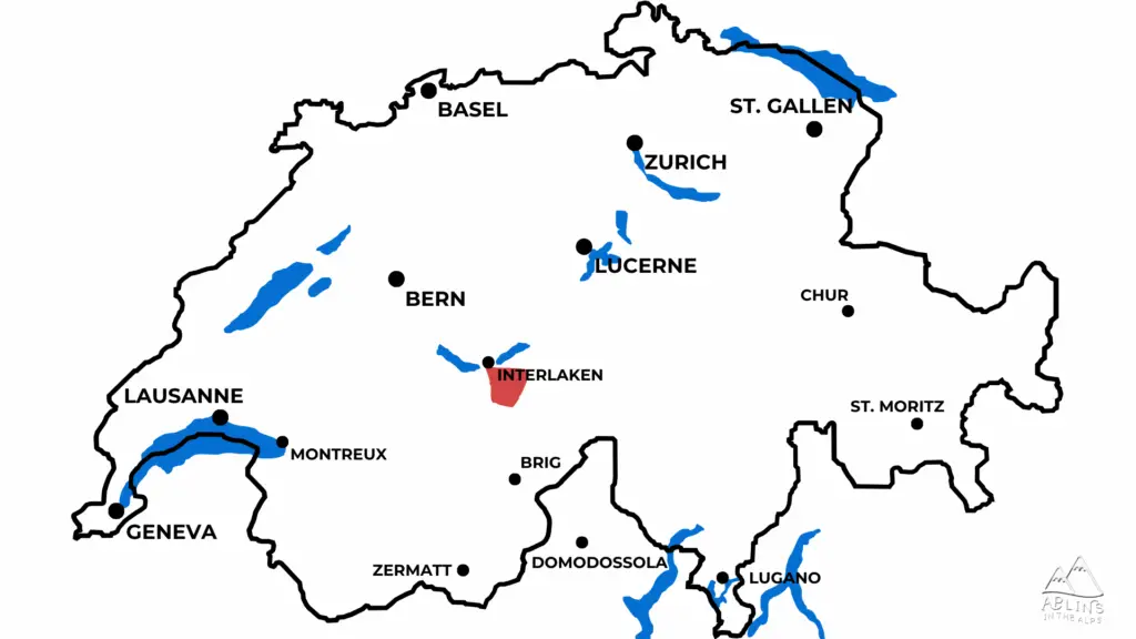Jungfrau Travel Pass validity map by aplins in the alps