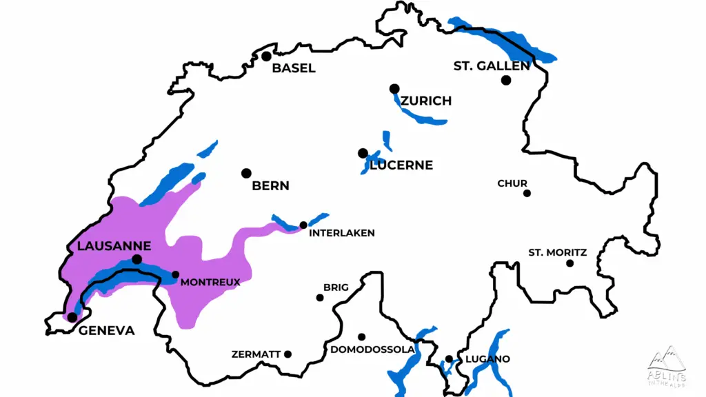 Lake Geneva Alps Pass validity map by aplins in the alps