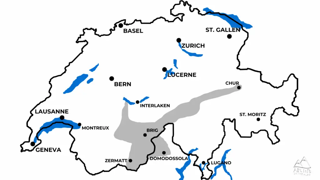 Matterhorn Gotthard Pass validity map by aplins in the alps