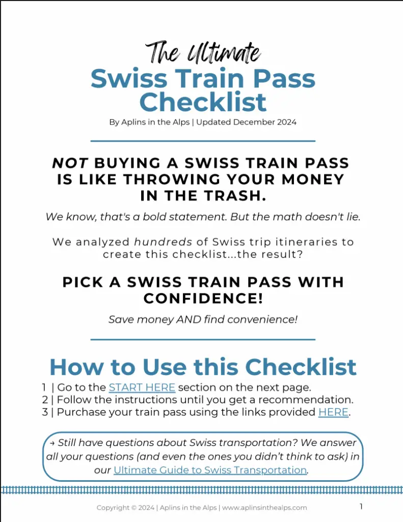 the ultimate swiss train pass checklist by aplins in the alps free download for swiss transportation